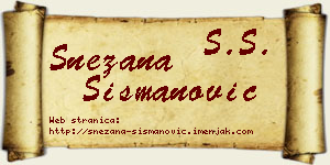 Snežana Šišmanović vizit kartica